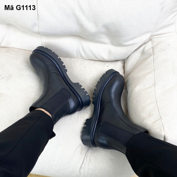 Giày Chelsea Boots Inichi G1113 đế Chunky có may đế